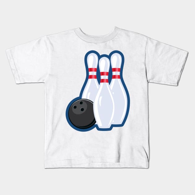 Bowling Night Kids T-Shirt by SWON Design